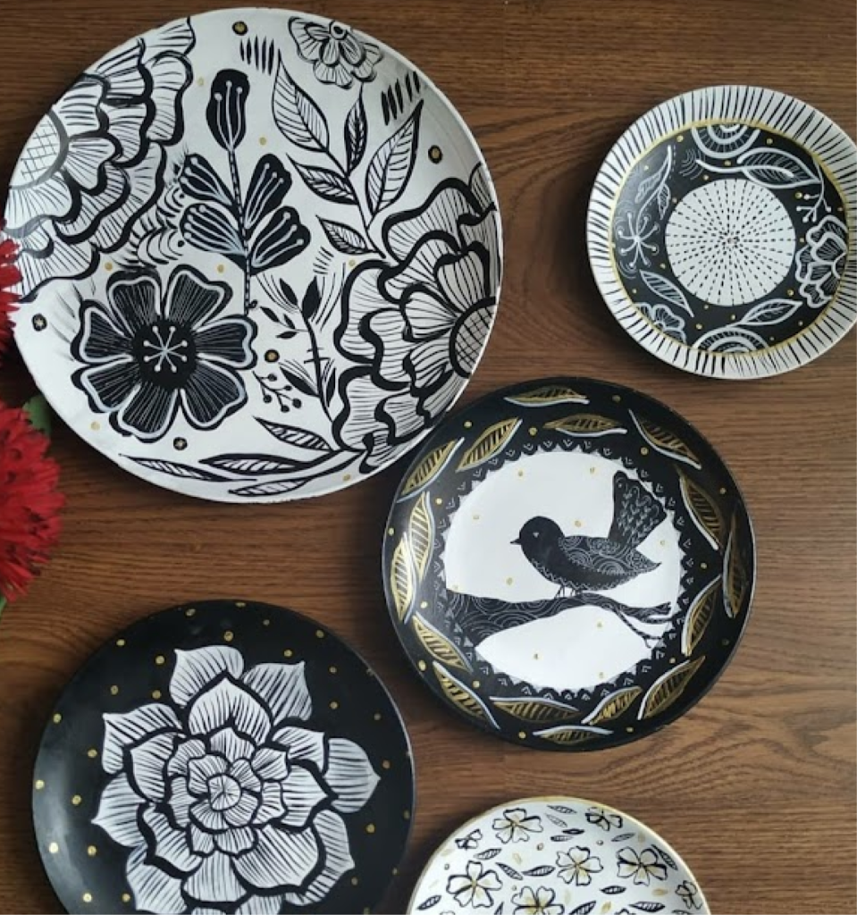 Floral Themed Wall Plate